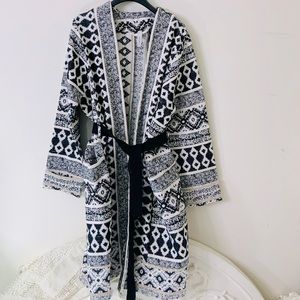 Sissy-Boy Ikat-print Cotton Linen Jacket Cardigan NWOT